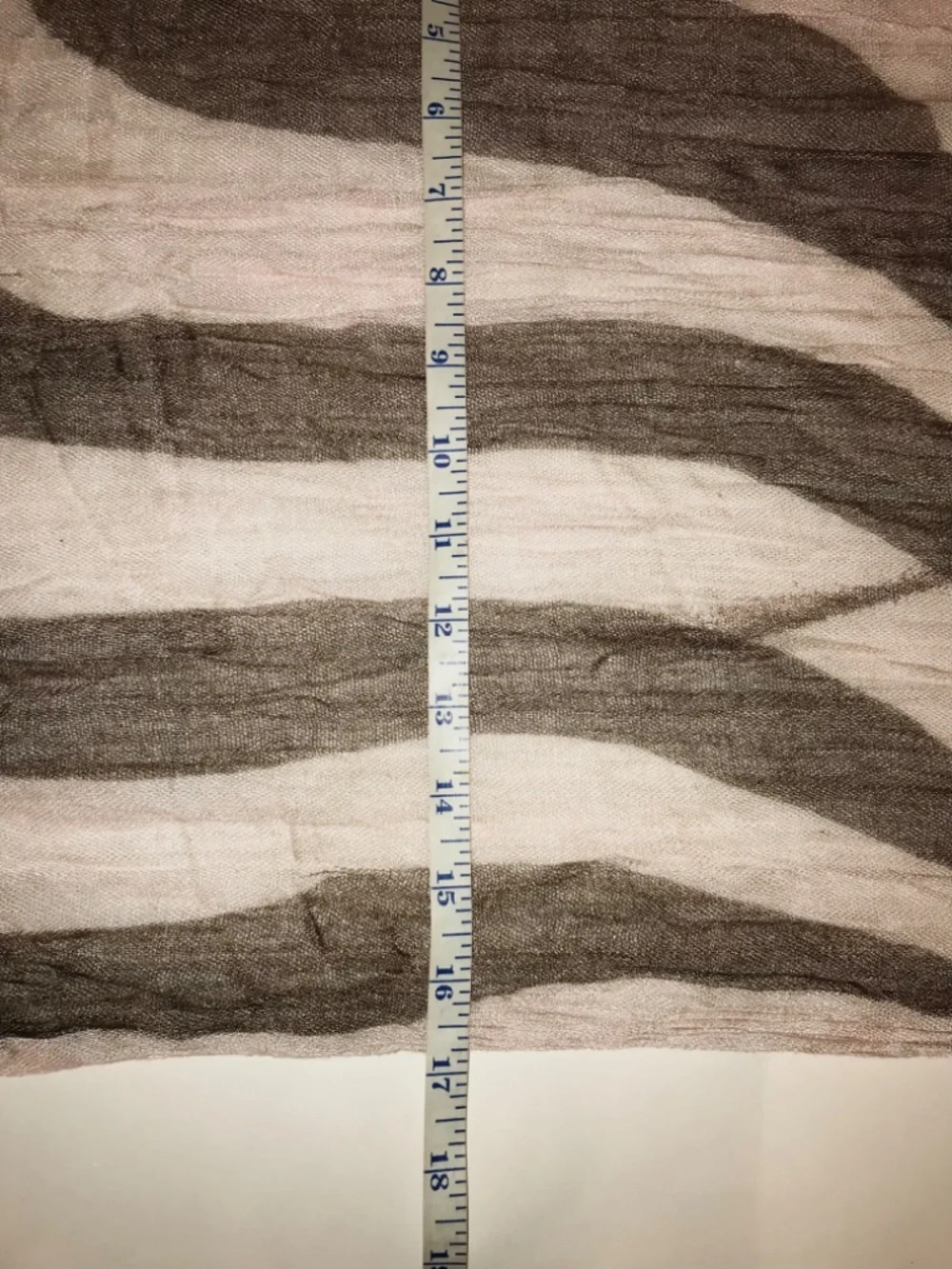 Y2K Vintage Retro Swirl Print Lightweight Scarf Brown Cream Fringe Boho Chic OS